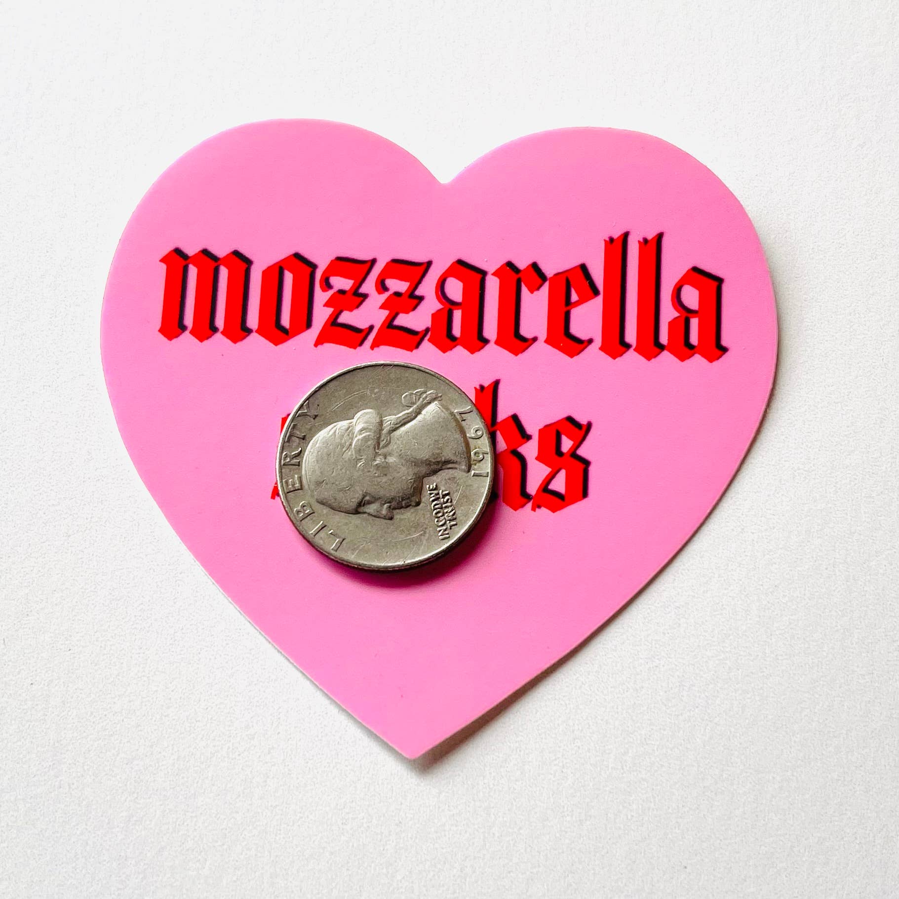 The Silver Spider - Mozzarella sticks Heart Sticker restaurant Foodie gifts