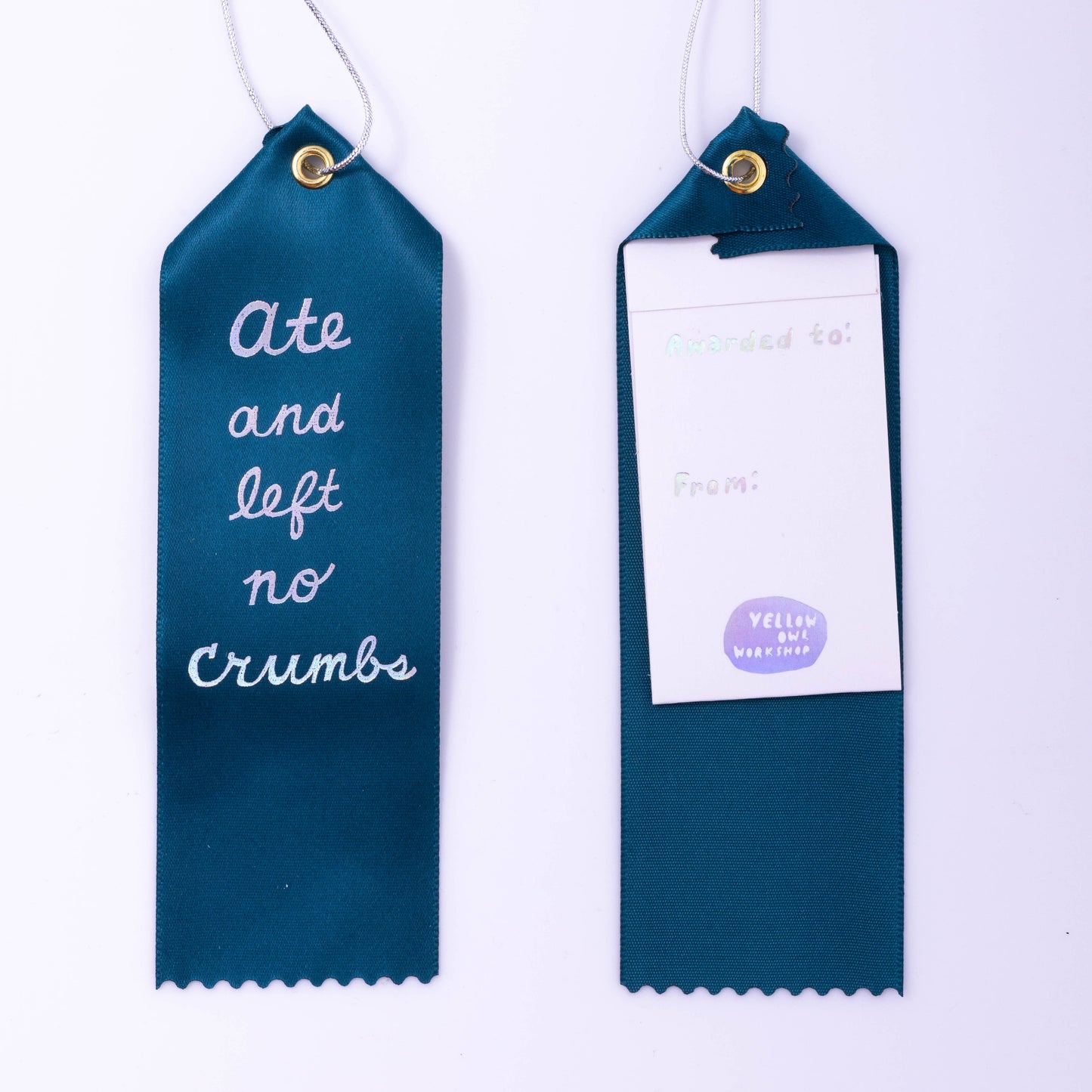 Yellow Owl Workshop - Ate and Left No Crumbs Award Ribbon - Funny Card for Gifts