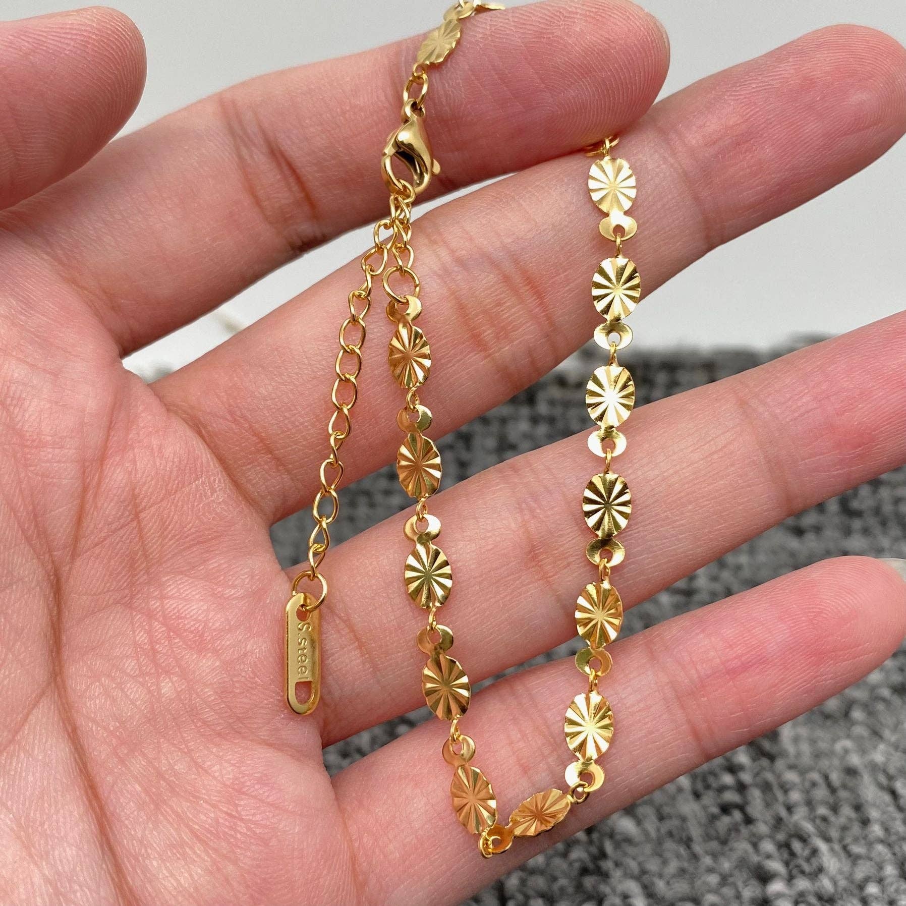 Multi Style 18K Golden SS bracelet Chain DIY Accessories-FGS: C