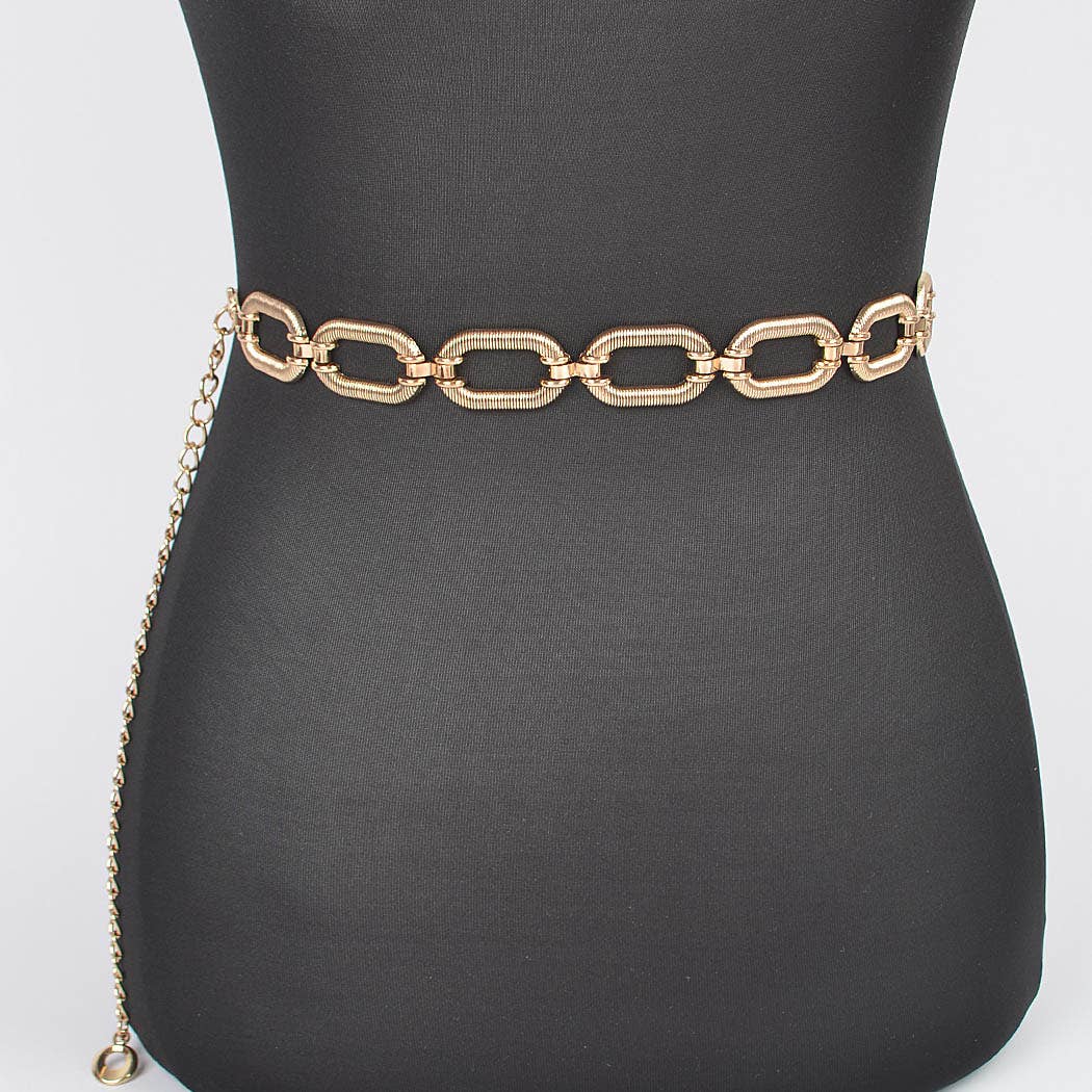Oval Metal Plus Size Chain Belt: GD