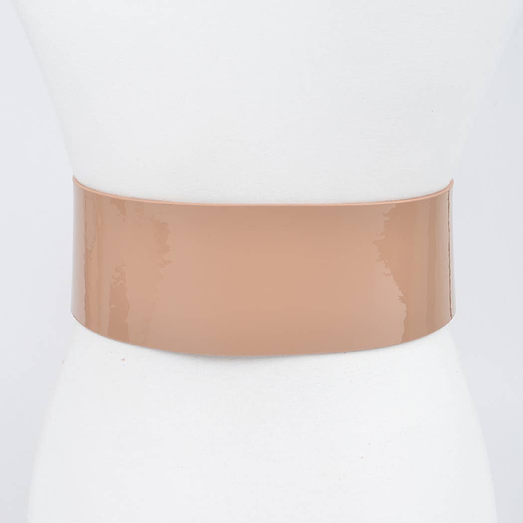 Oversized Multi Metal Plus Size Waist Enamel Belt: Orange Gold