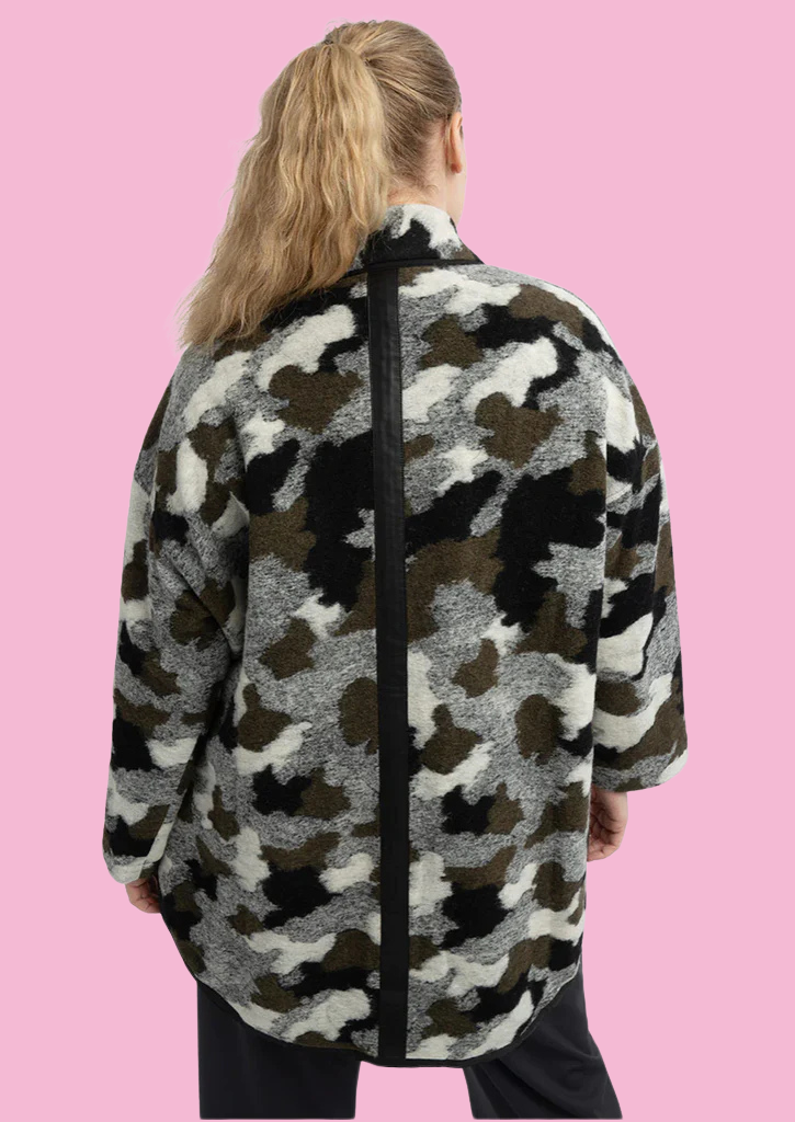 See Rose Go Camo Cardigan (3X & 4X)