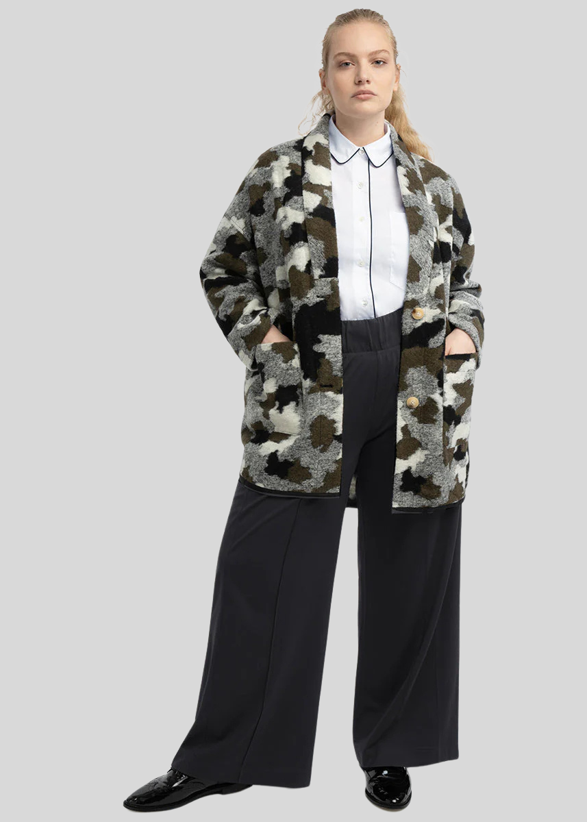 See Rose Go Camo Cardigan (3X & 4X)