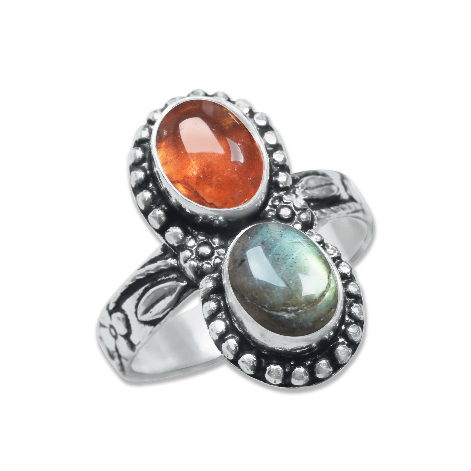 Multi-Stone Rings – Silver-Plated, Handmade, Boho Gemstone Combinations (US Sizes 6–10, Non-Adjustable) | Wholesale: 10 Rings