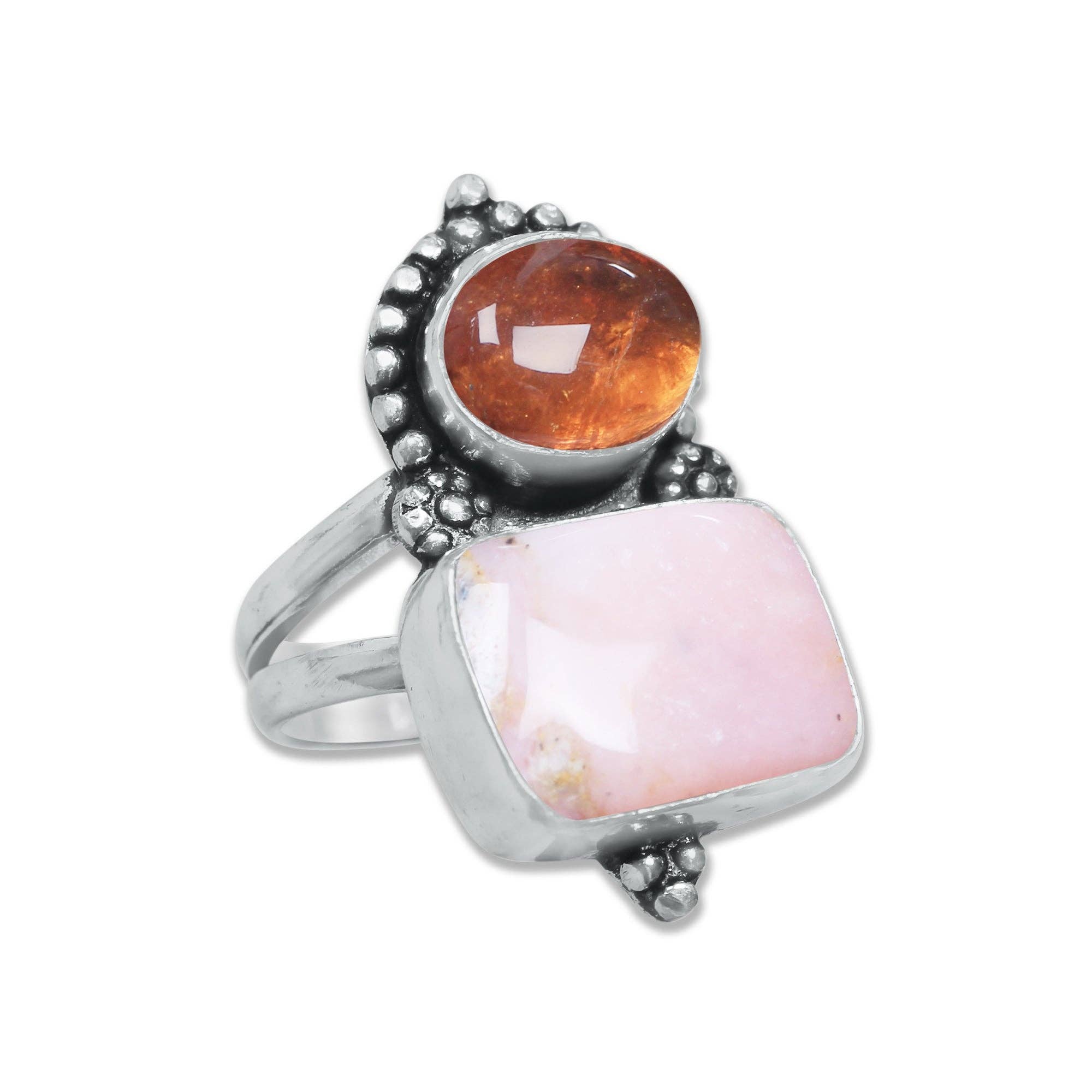 Multi-Stone Rings – Silver-Plated, Handmade, Boho Gemstone Combinations (US Sizes 6–10, Non-Adjustable) | Wholesale: 10 Rings