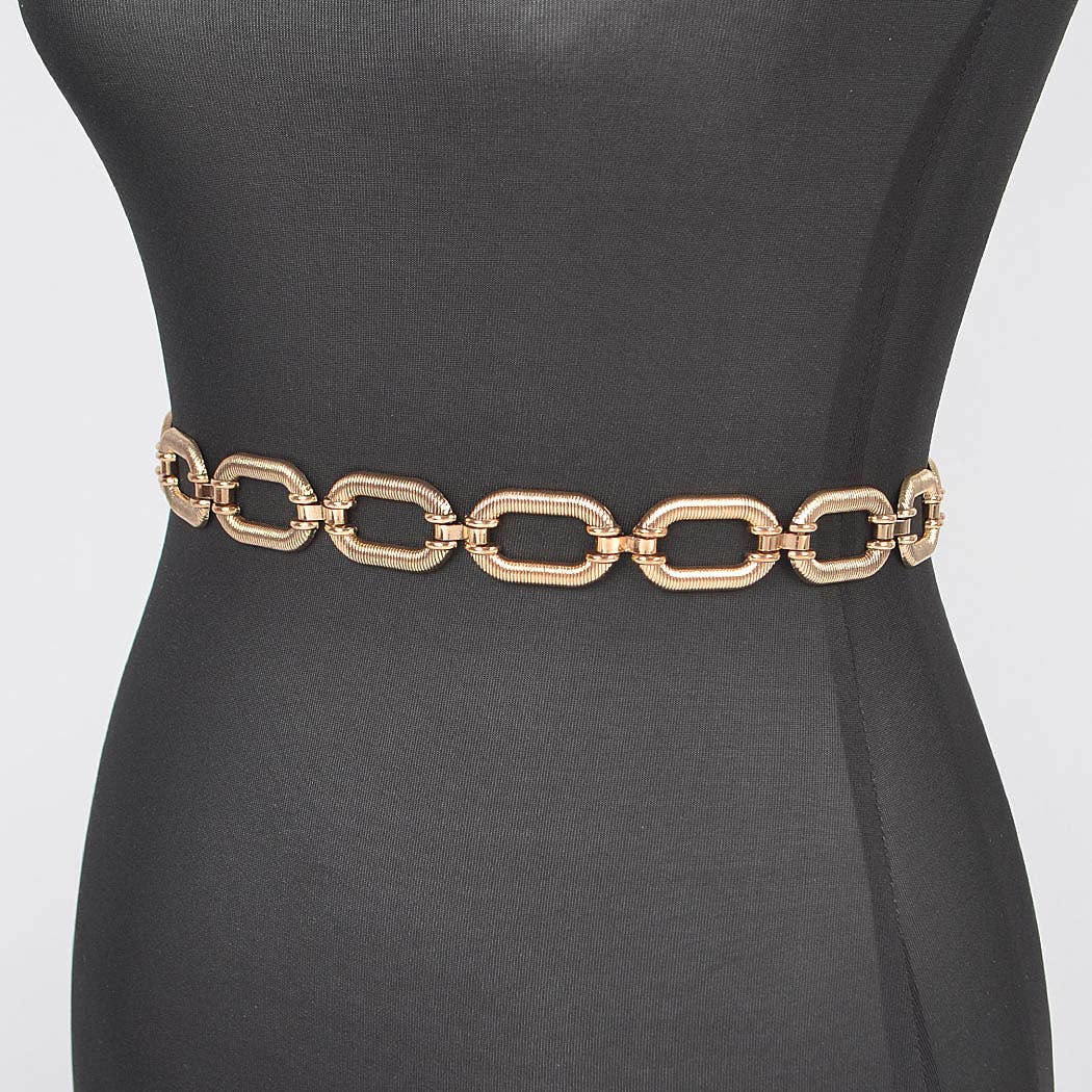 Oval Metal Plus Size Chain Belt: SL