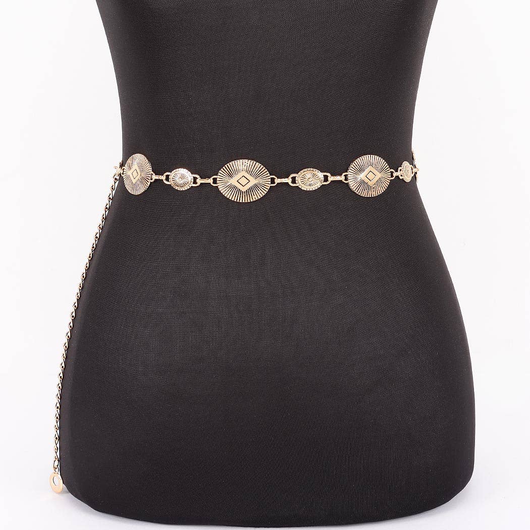 Vintage Metal Chain Plus Size Belt: GD
