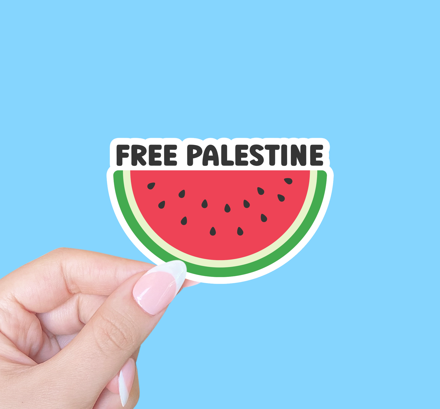 Radical Buttons - Free Palestine sticker (all proceeds donated), Human rights