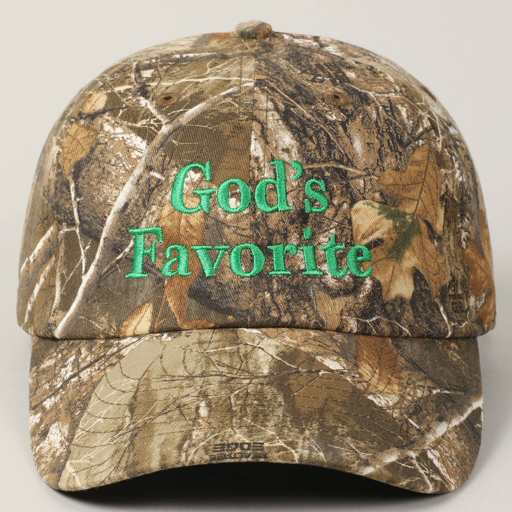 God's Favorite Camouflage Baseball Cap