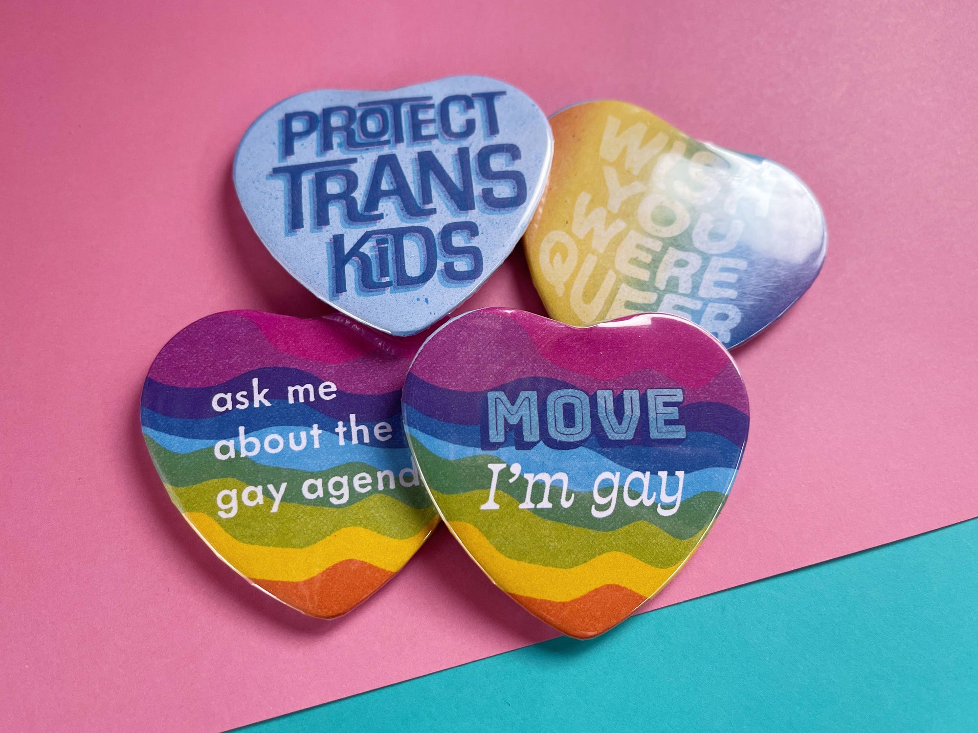 Ask Me About the Gay Agenda Heart Shaped 2.25” Magnet