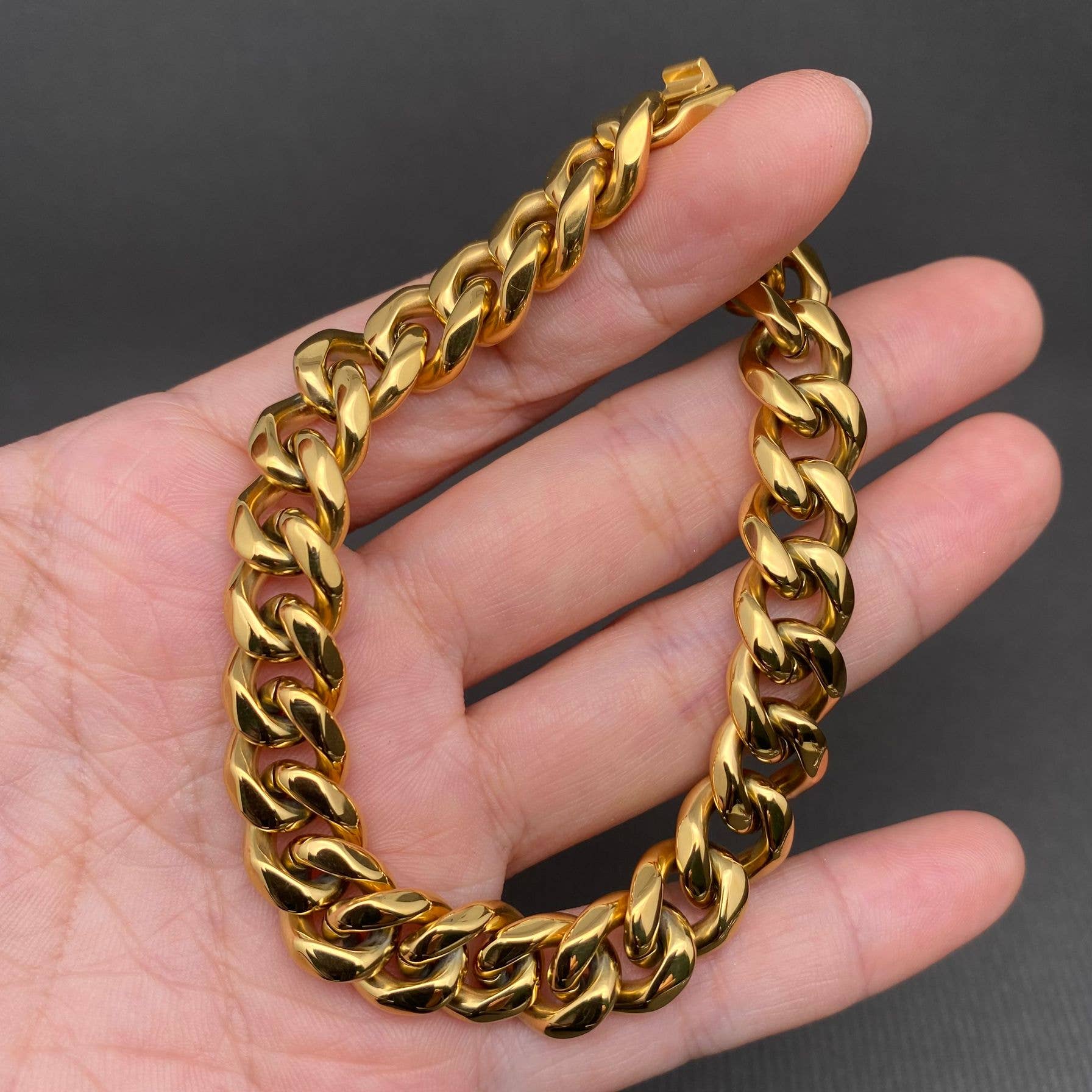 Men's Stainless Steel Bracelet MIO70840 - MJ/BC: Golden / 210mm/8.27in