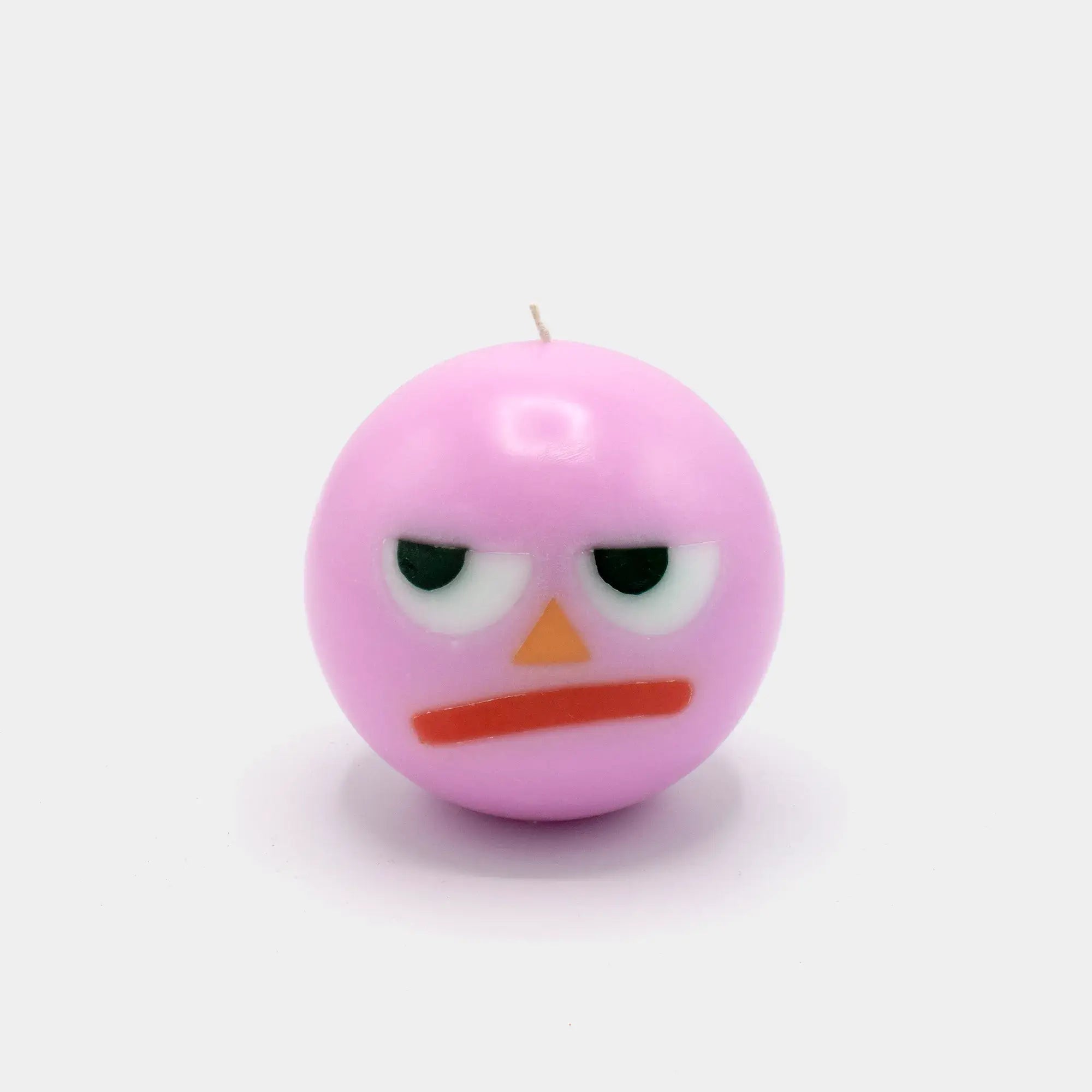 Moodz™ - Grumpy Round Face Candle, Pink, 50h