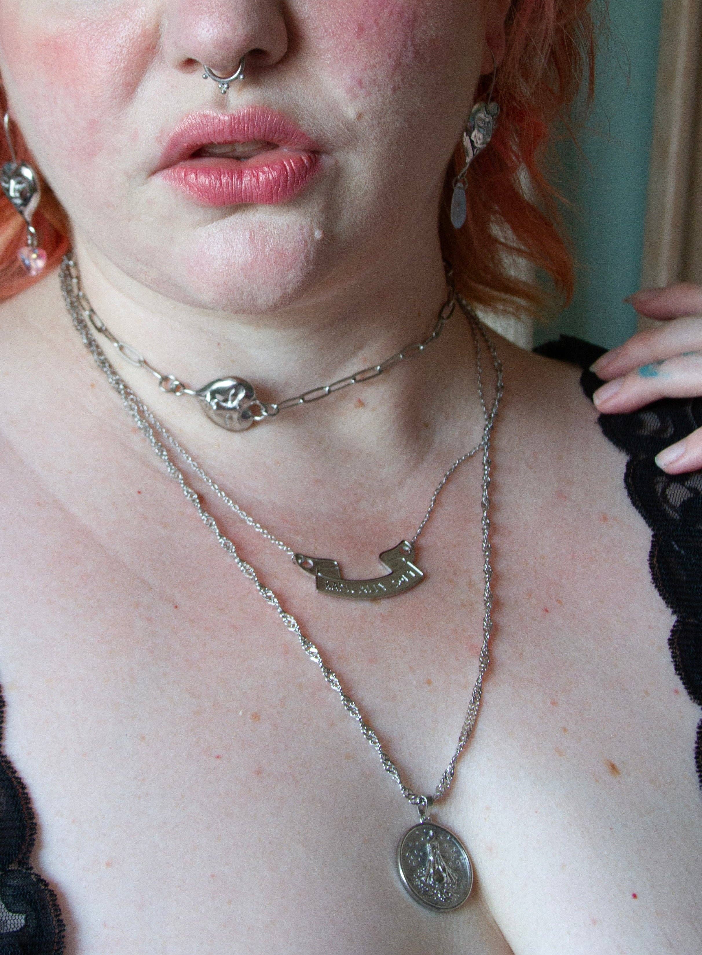 Radically Soft Slogan Necklace: Gold