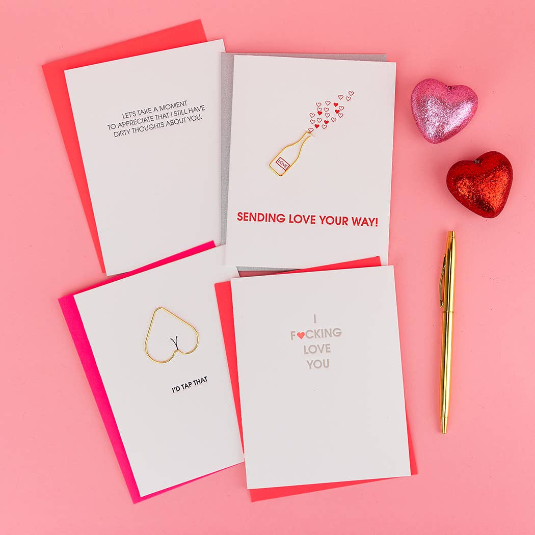 I'd Tap That - Love | Anniversary - Heart Paper Clip Card