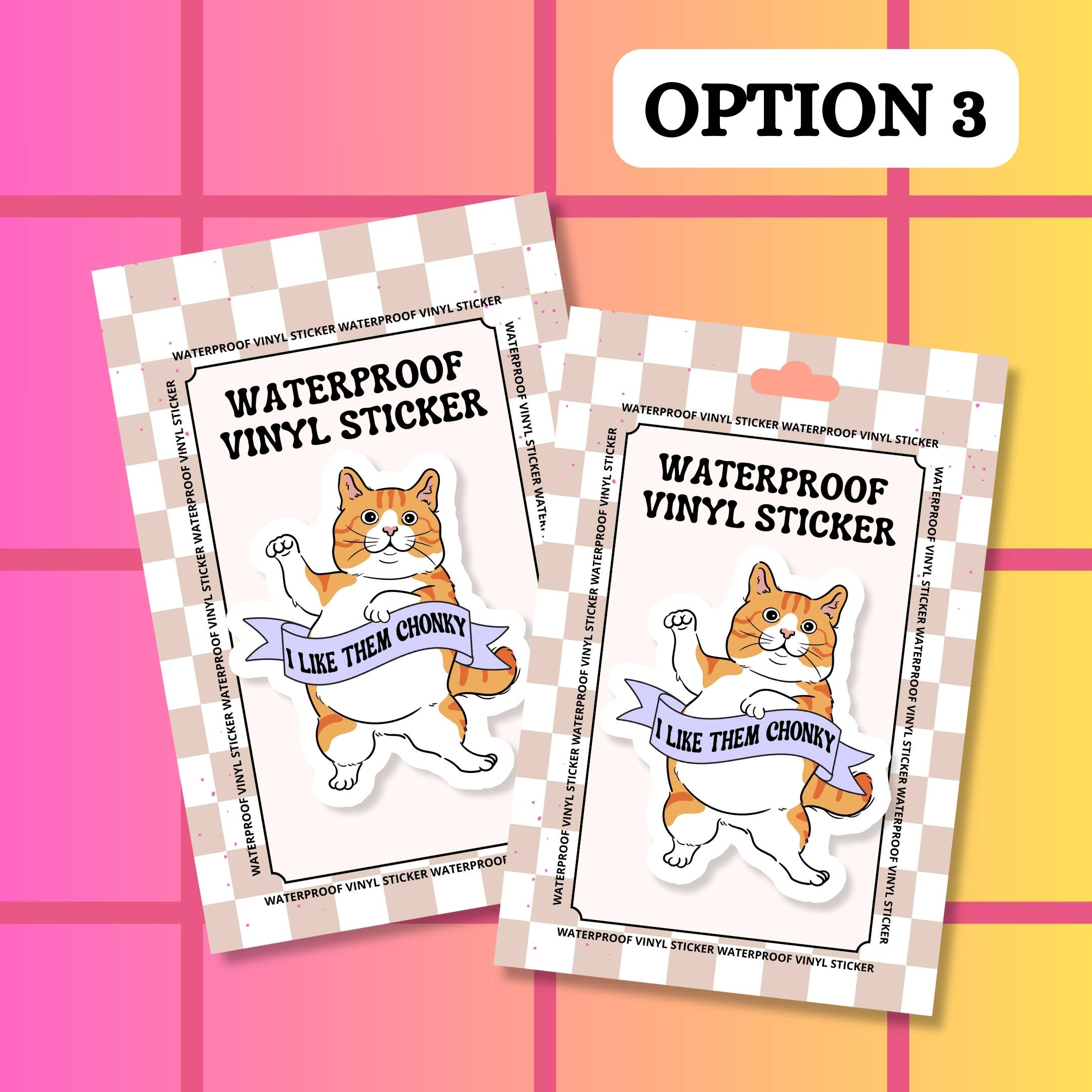 Orange Chonky Cat Sticker