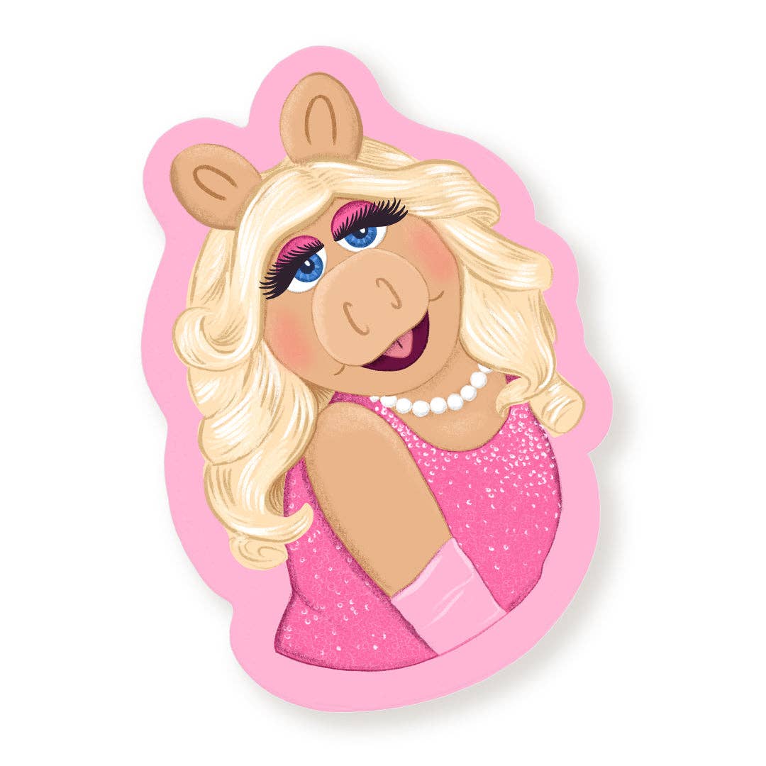Miss Pig Puppet Vinyl Sticker