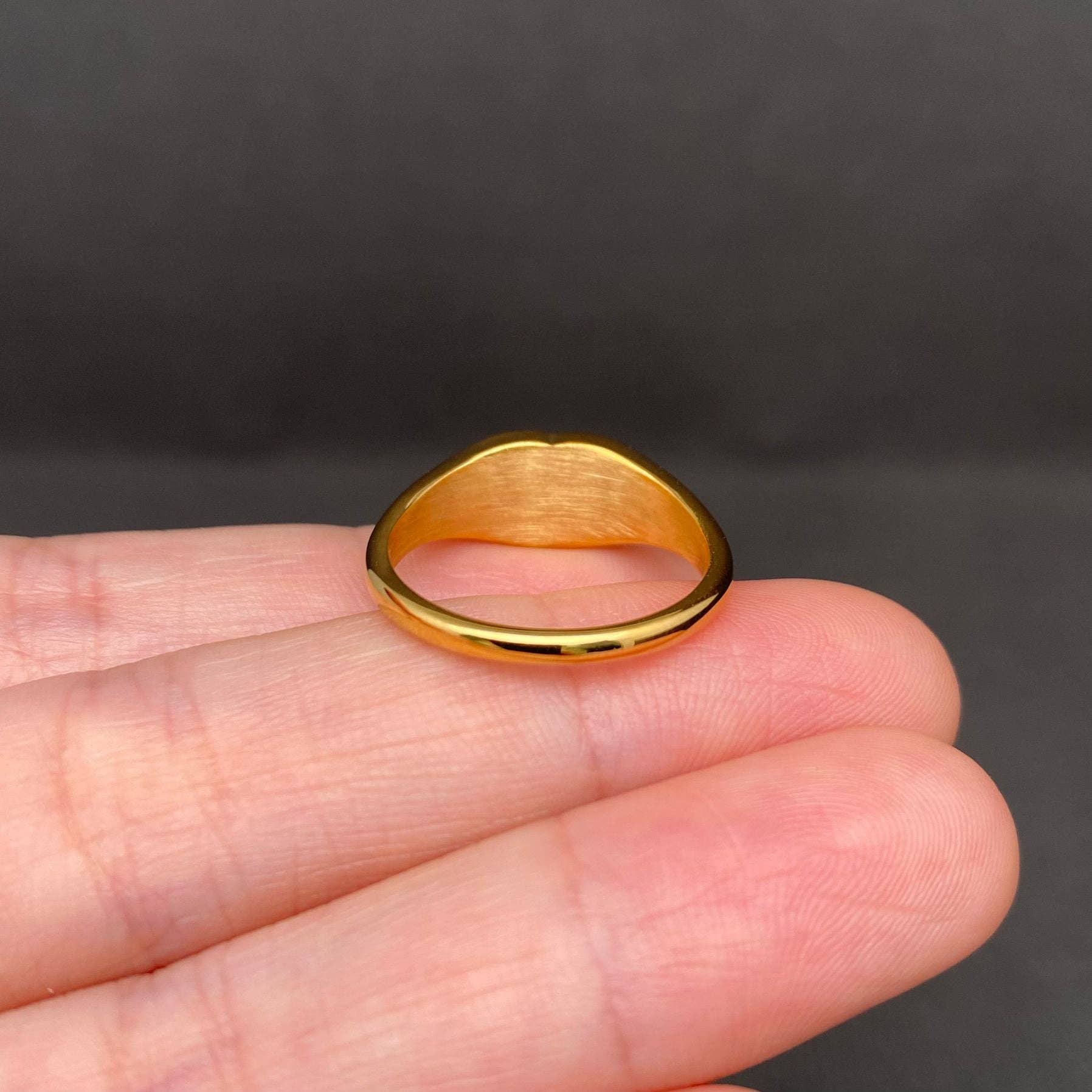 Heart Zircon Inlaid 18K Gold Plated S.Steel Ring - FGS: Steel color / 10