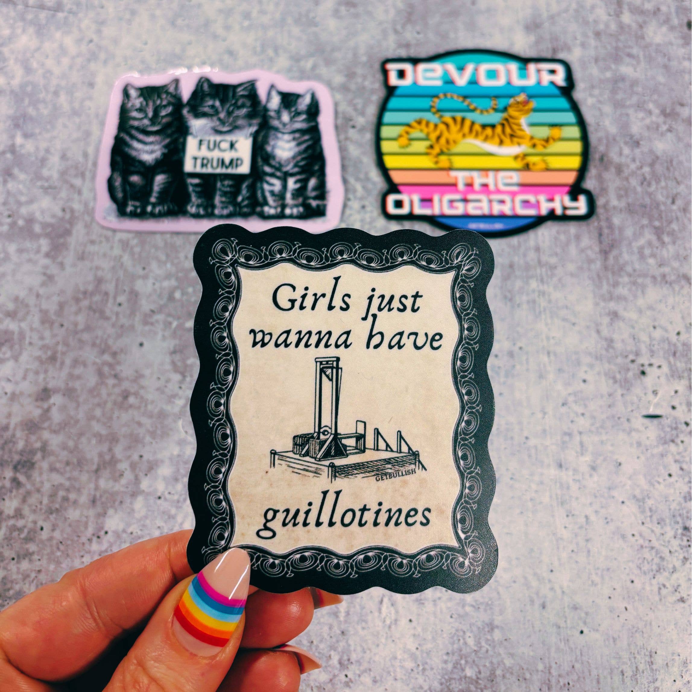 Girls Just Wanna Have Guillotines Sticker