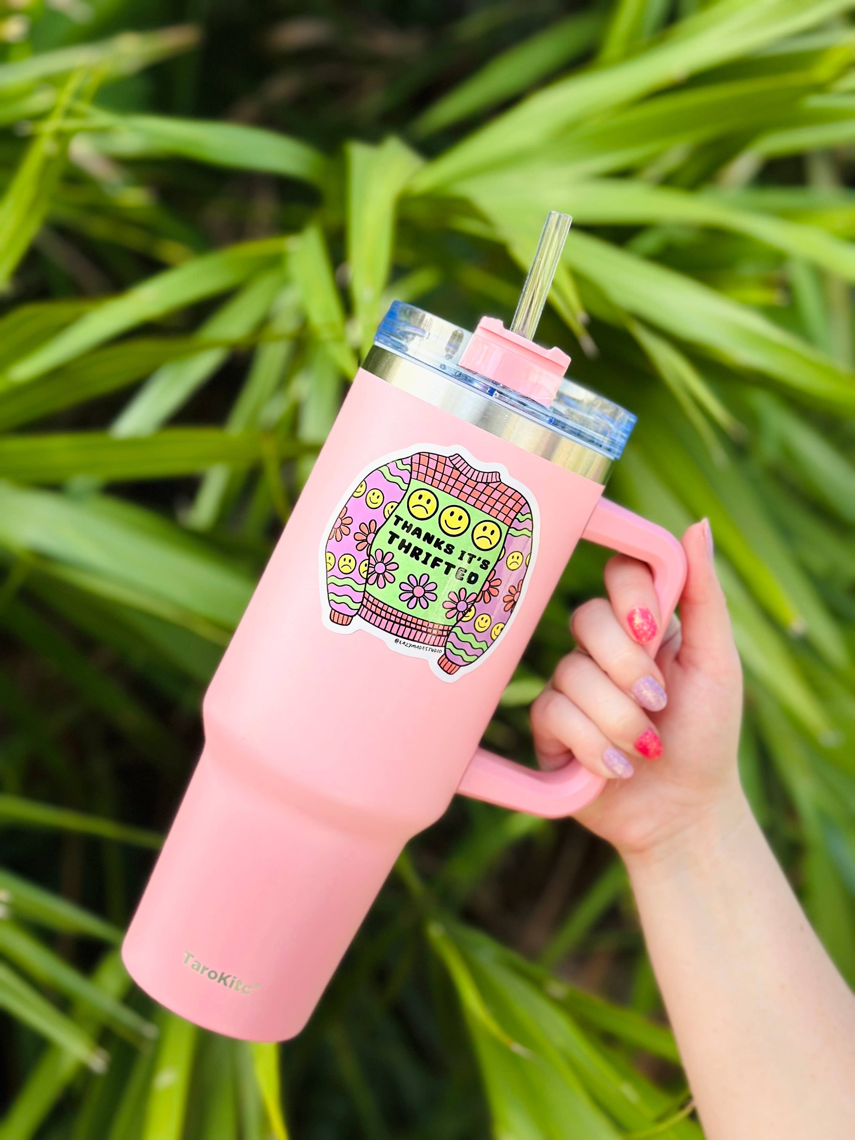 Thanks its Thrifted Waterproof Sticker