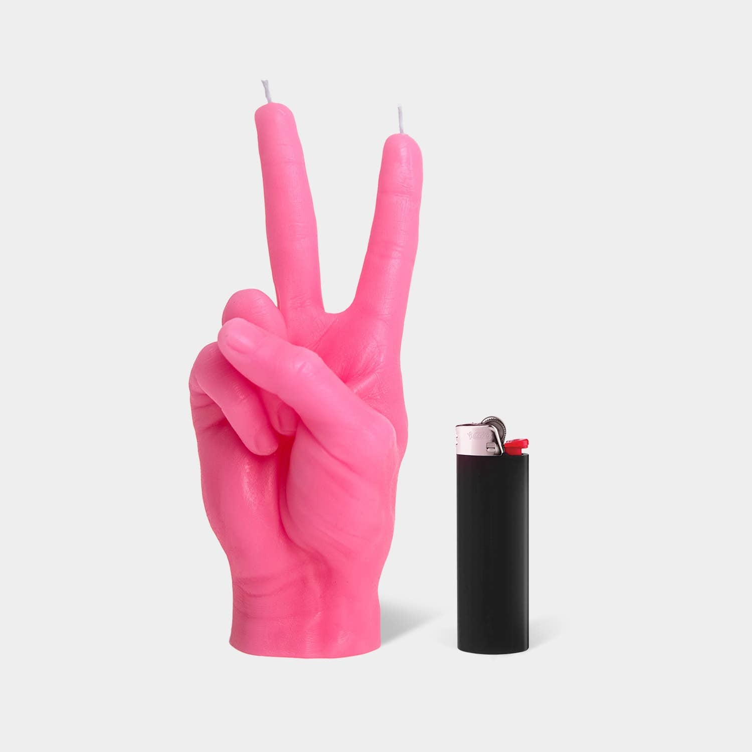 Original CandleHand "Peace" Candle - Lifesize & Full Detail: Pink