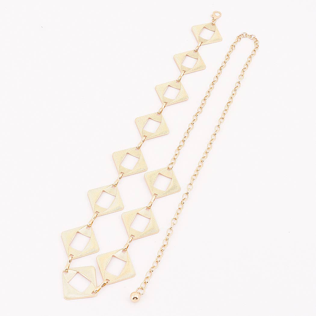 Diamond Cutout Link Waist Chain: GSL