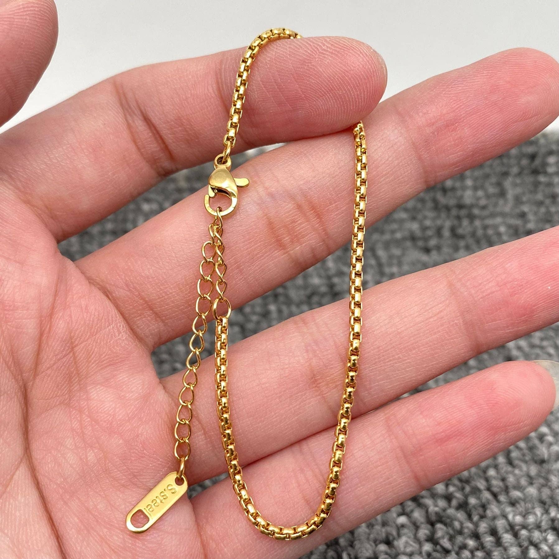 Multi Style 18K Golden SS bracelet Chain DIY Accessories-FGS: E
