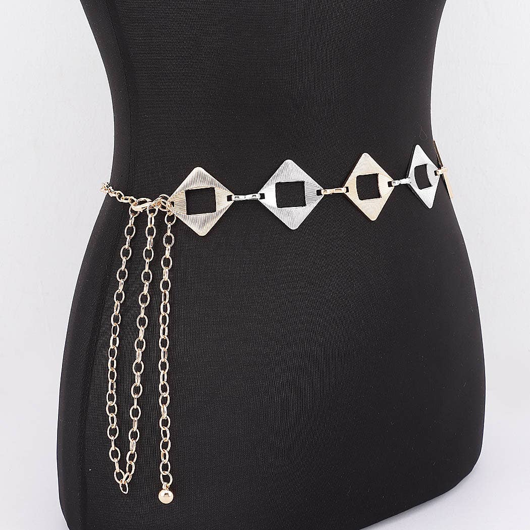 Diamond Cutout Link Waist Chain: SL