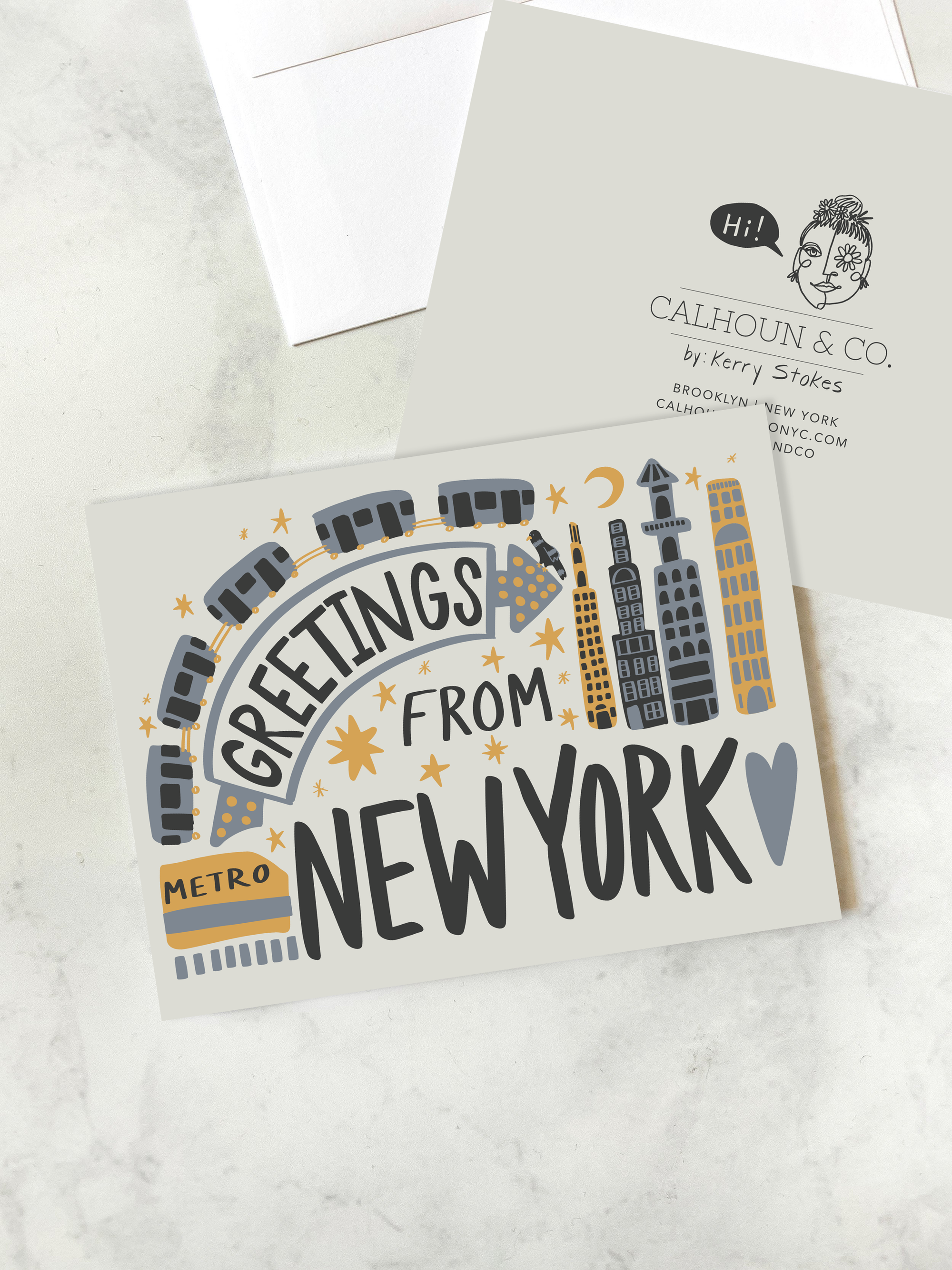 Greetings From New York Greeting Card