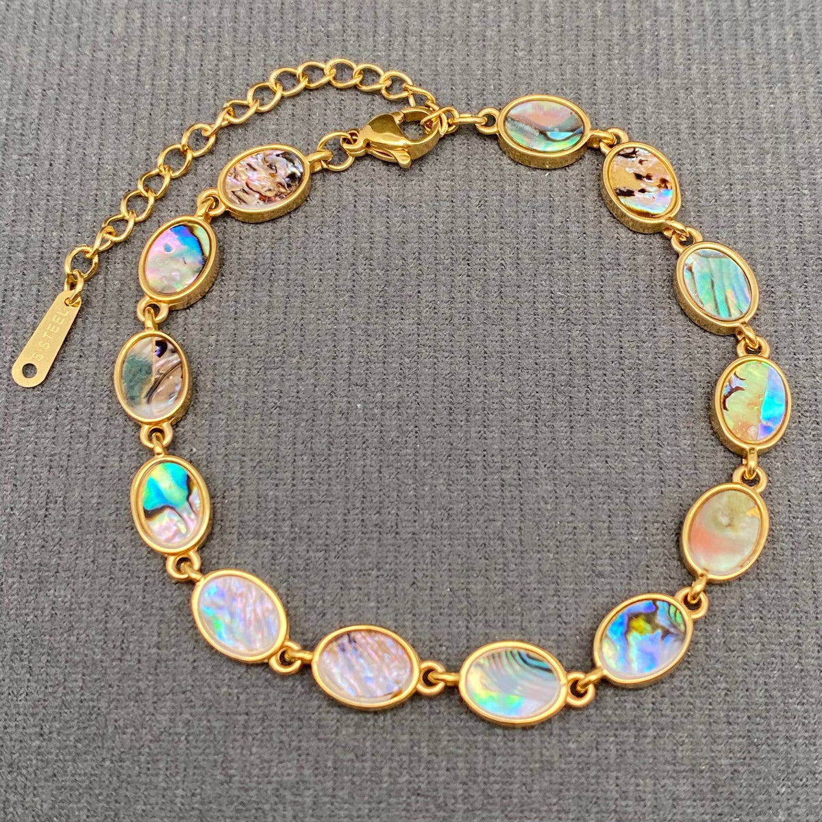 Geometric Shell 18K Gold Plated Stainless Steel Bracelet - FGS: C1