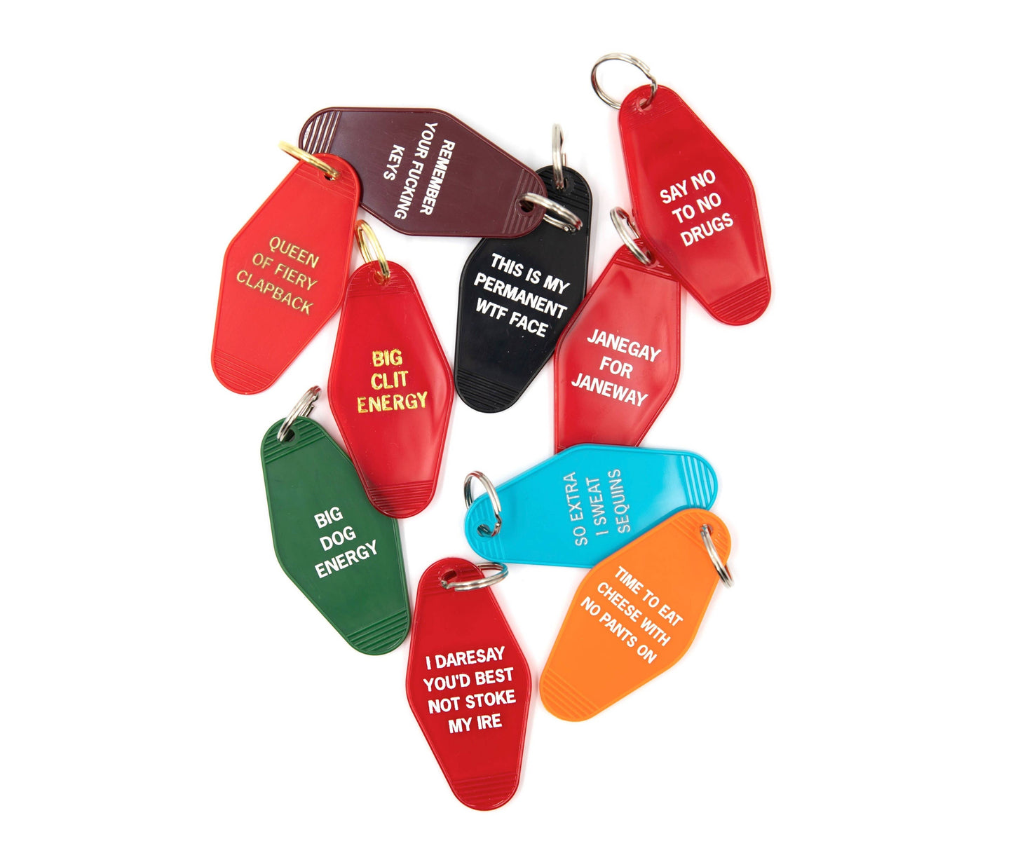 GetBullish - Time To Eat Cheese with No Pants On Motel Style Keychain