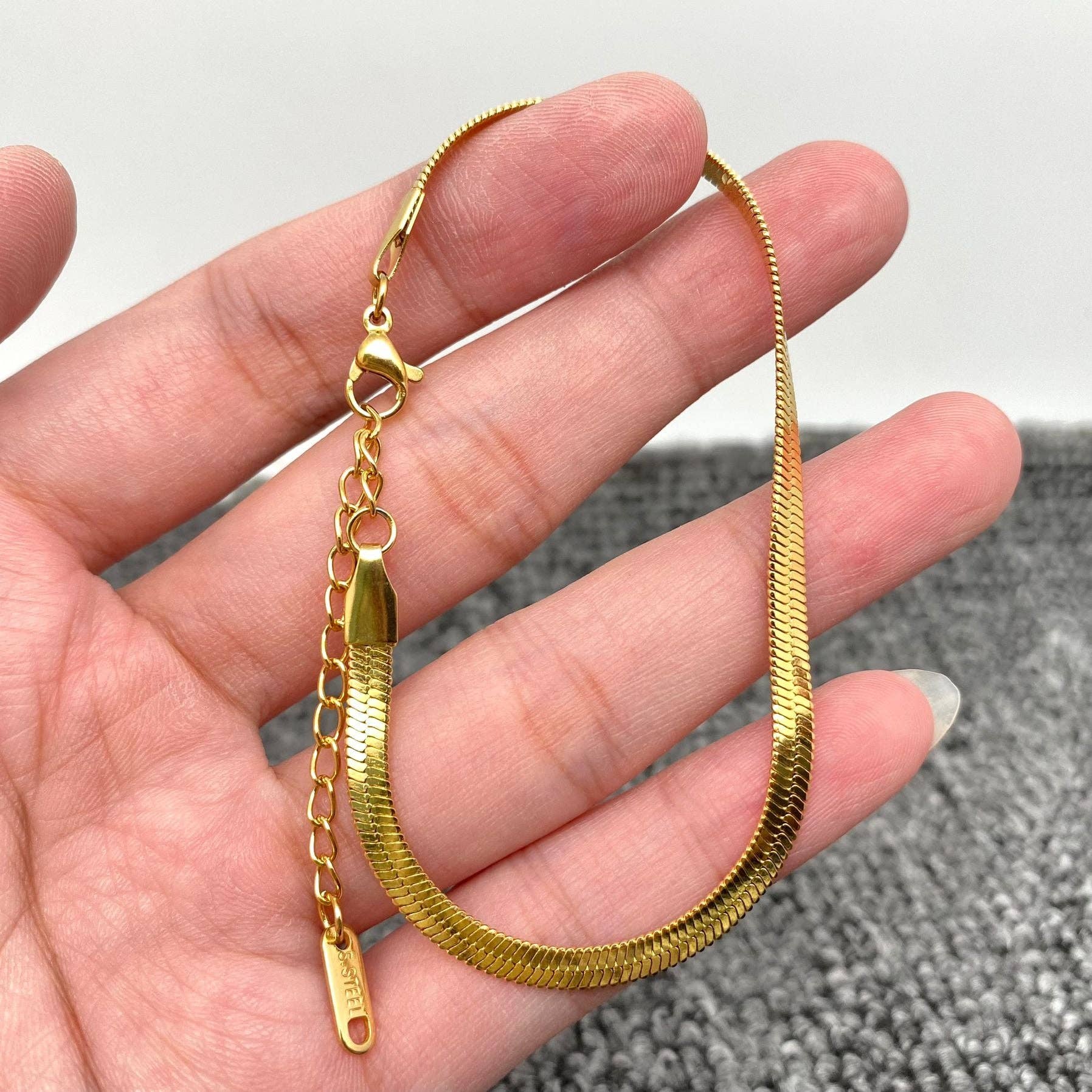 Multi Style 18K Golden SS bracelet Chain DIY Accessories-FGS: J
