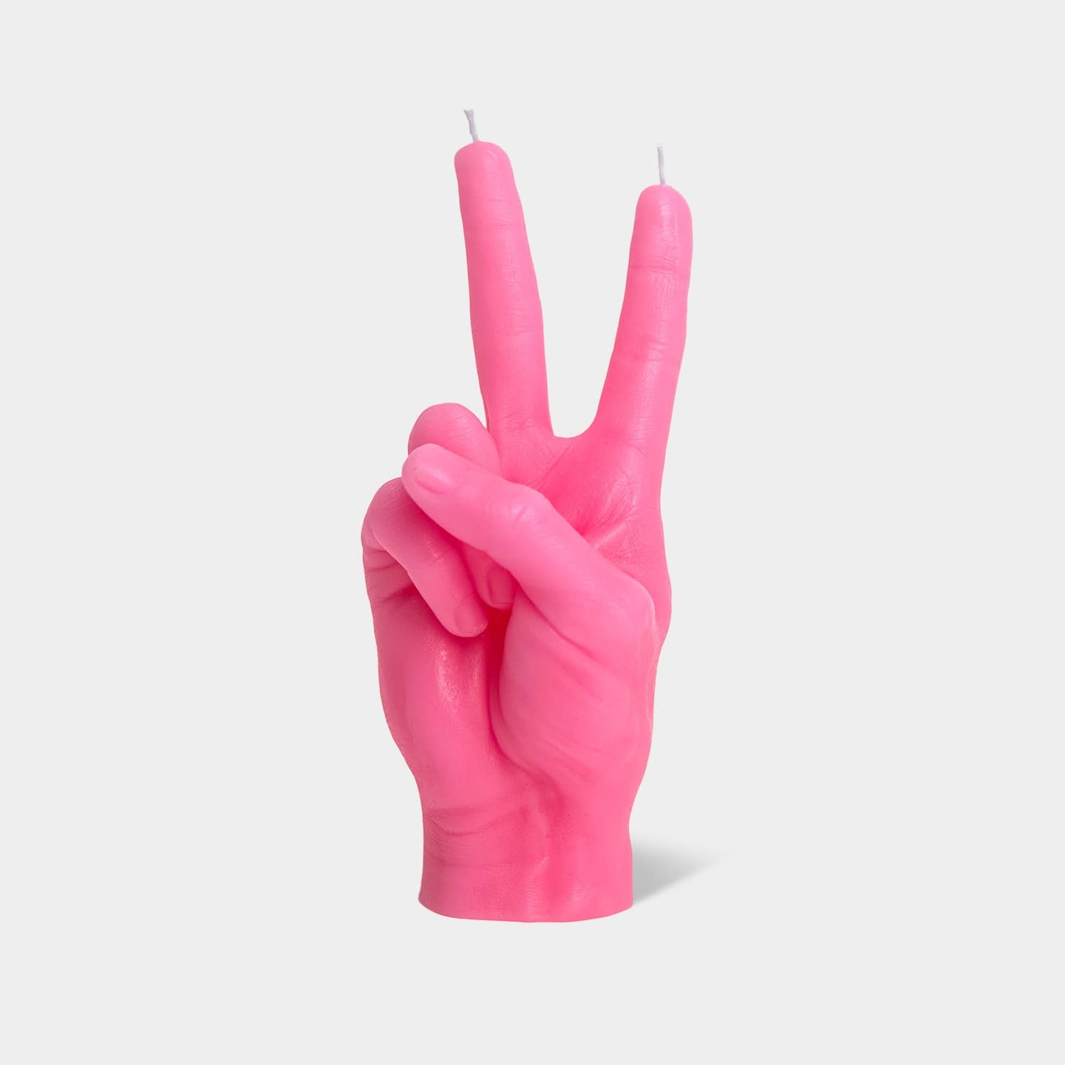 Original CandleHand "Peace" Candle - Lifesize & Full Detail: Pink