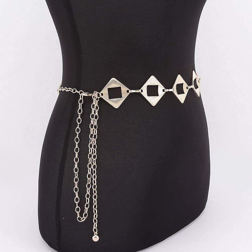 Diamond Cutout Link Waist Chain: SL