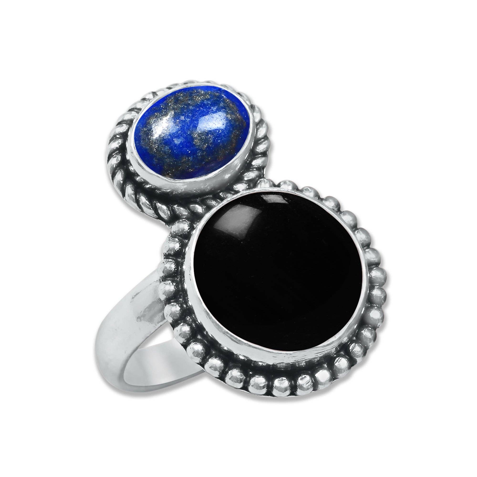 Multi-Stone Rings – Silver-Plated, Handmade, Boho Gemstone Combinations (US Sizes 6–10, Non-Adjustable) | Wholesale: 10 Rings