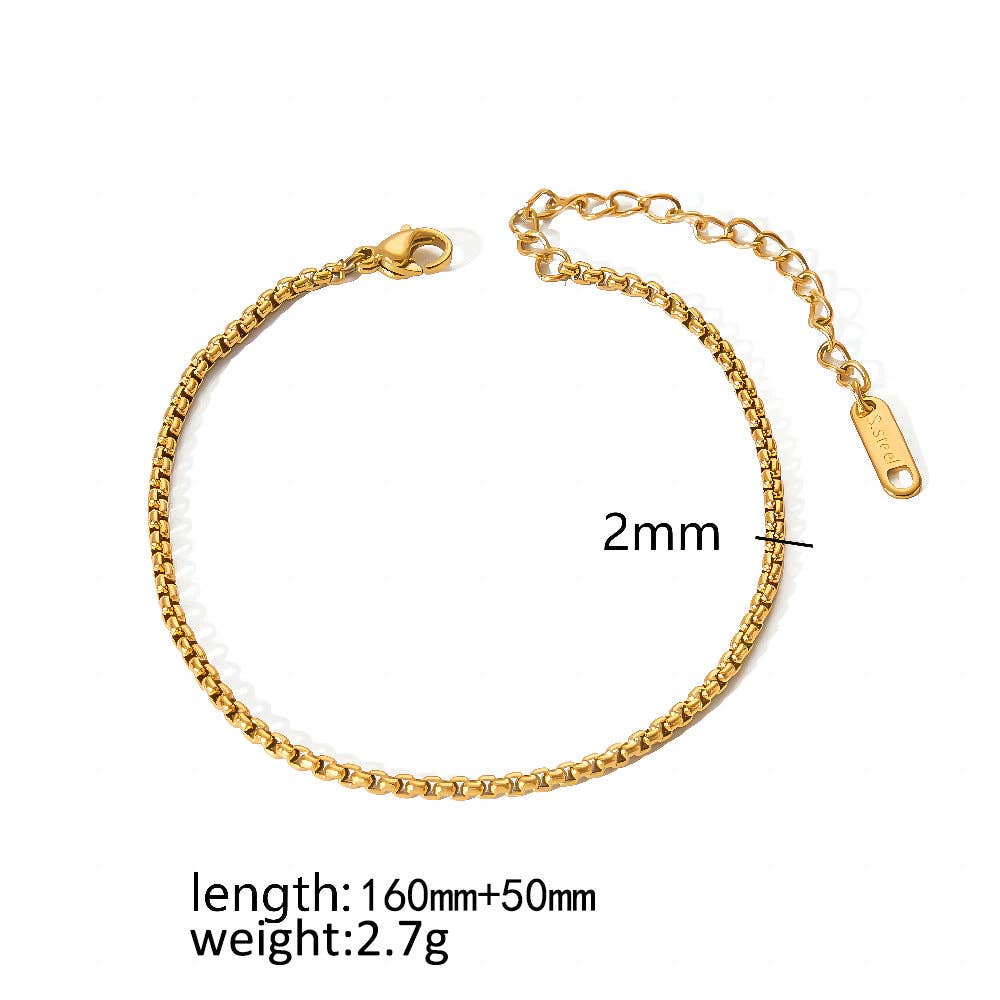 Multi Style 18K Golden SS bracelet Chain DIY Accessories-FGS: E