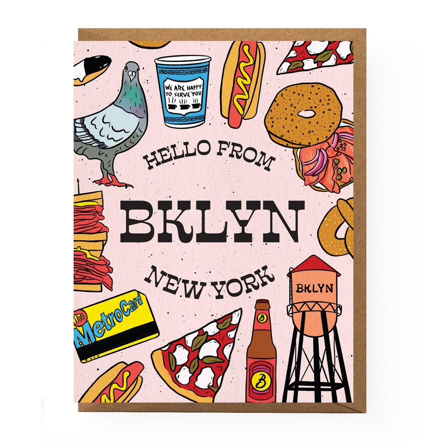 Boss Dotty Paper Co - Hello From Brooklyn Greeting Card