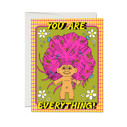 Red Cap Cards - Everything Troll greeting card: Single