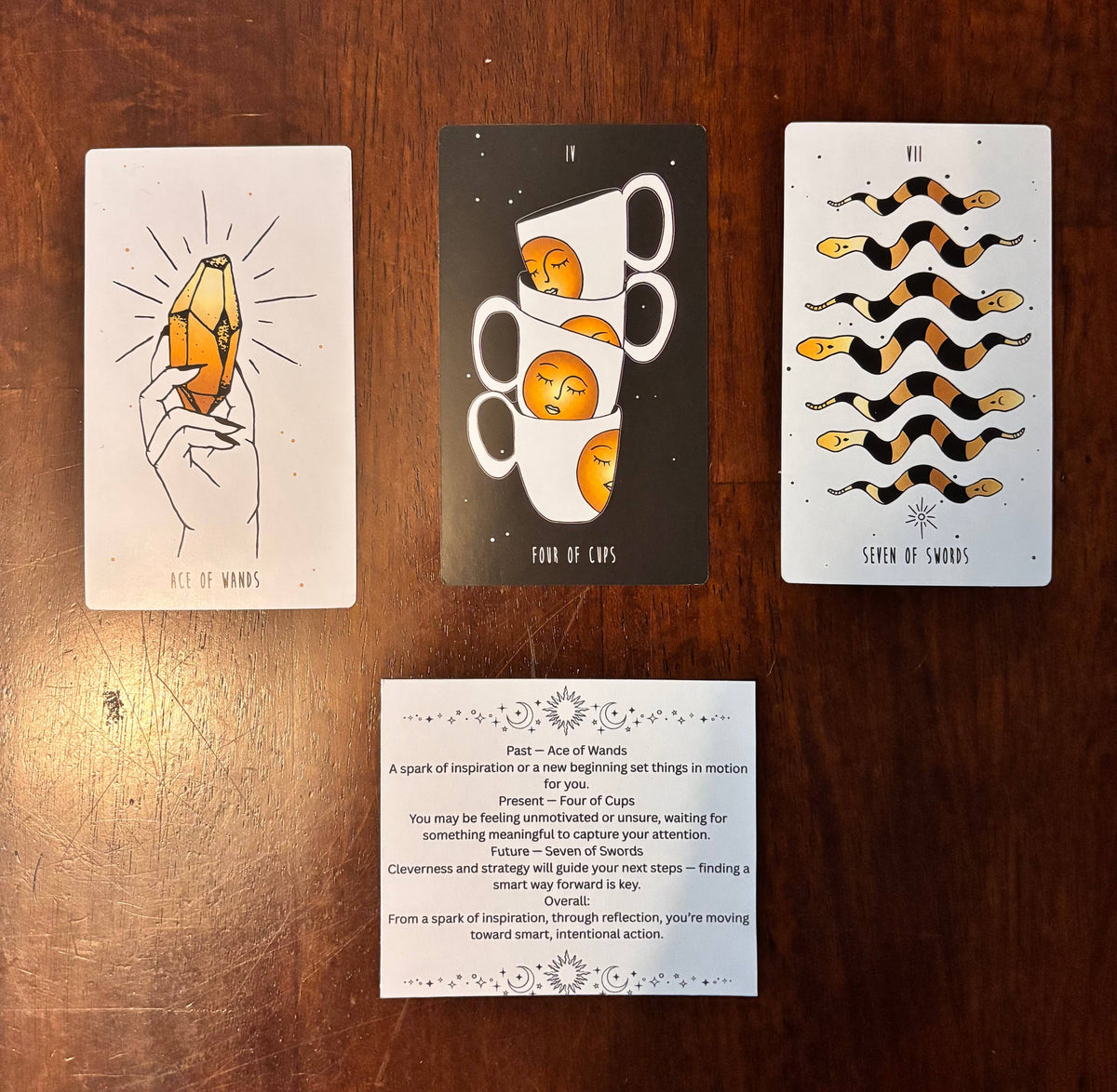 Three Card Tarot Reading - Past, present, future
