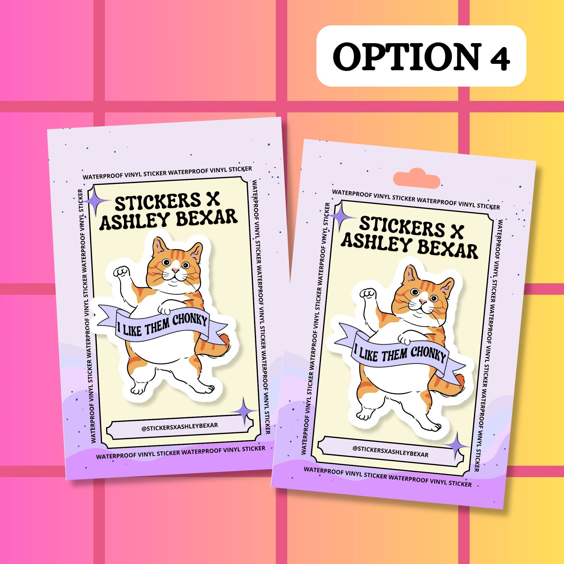 Orange Chonky Cat Sticker
