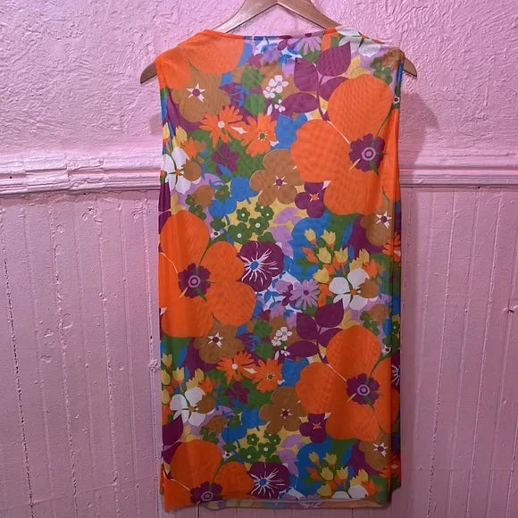 WRAY NWT Ashberry Kokomo Orange Floral Mini Dress Plus Size 6XL (fits 4x/5x)