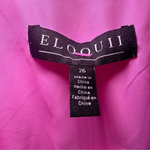 Eloquii Shimmer Pink Cutout Sparkle Buckle Dress size 26