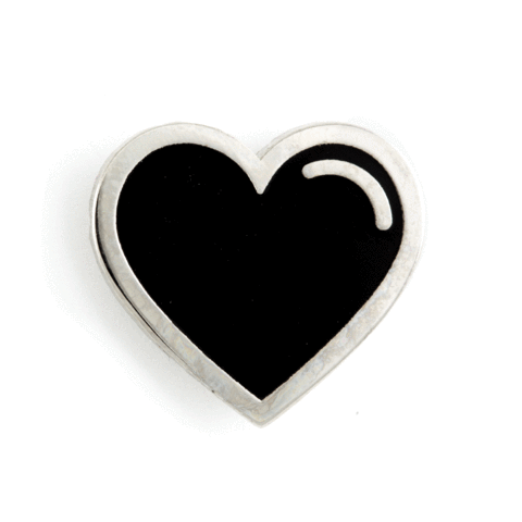 These Are Things - Black Heart Enamel Pin