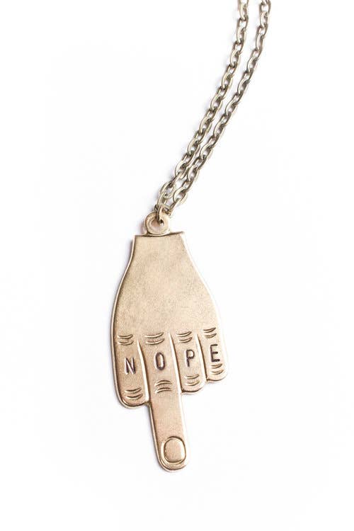 Bang-Up Betty - Nope Middle Finger Necklace