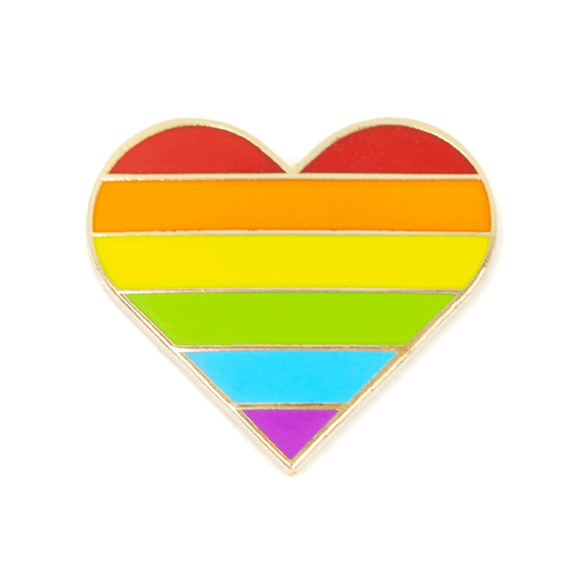 These Are Things - Rainbow Pride Heart Enamel Pin