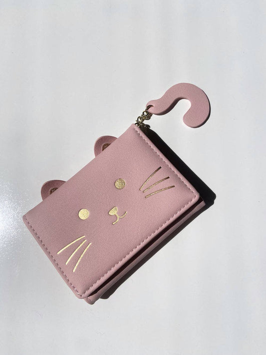 Solar Eclipse - Kitty Cat Trifold Wallet | Vegan Leather