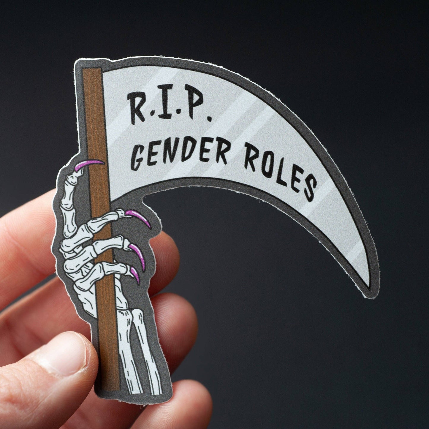 Crafty Queer Studio - RIP Gender Roles LGBTQ+ sticker