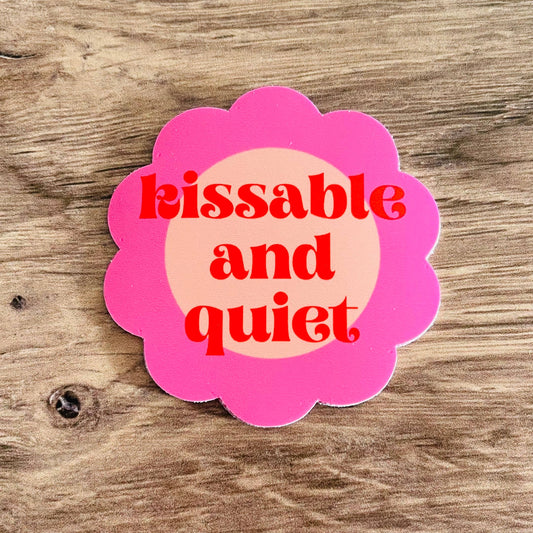 The Silver Spider - Kissable and quiet Emo lyrics Sticker Valentine’s Day