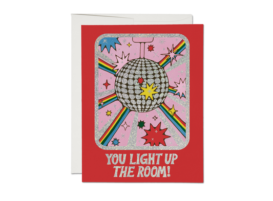 Red Cap Cards - Light Up the Room friendship greeting card