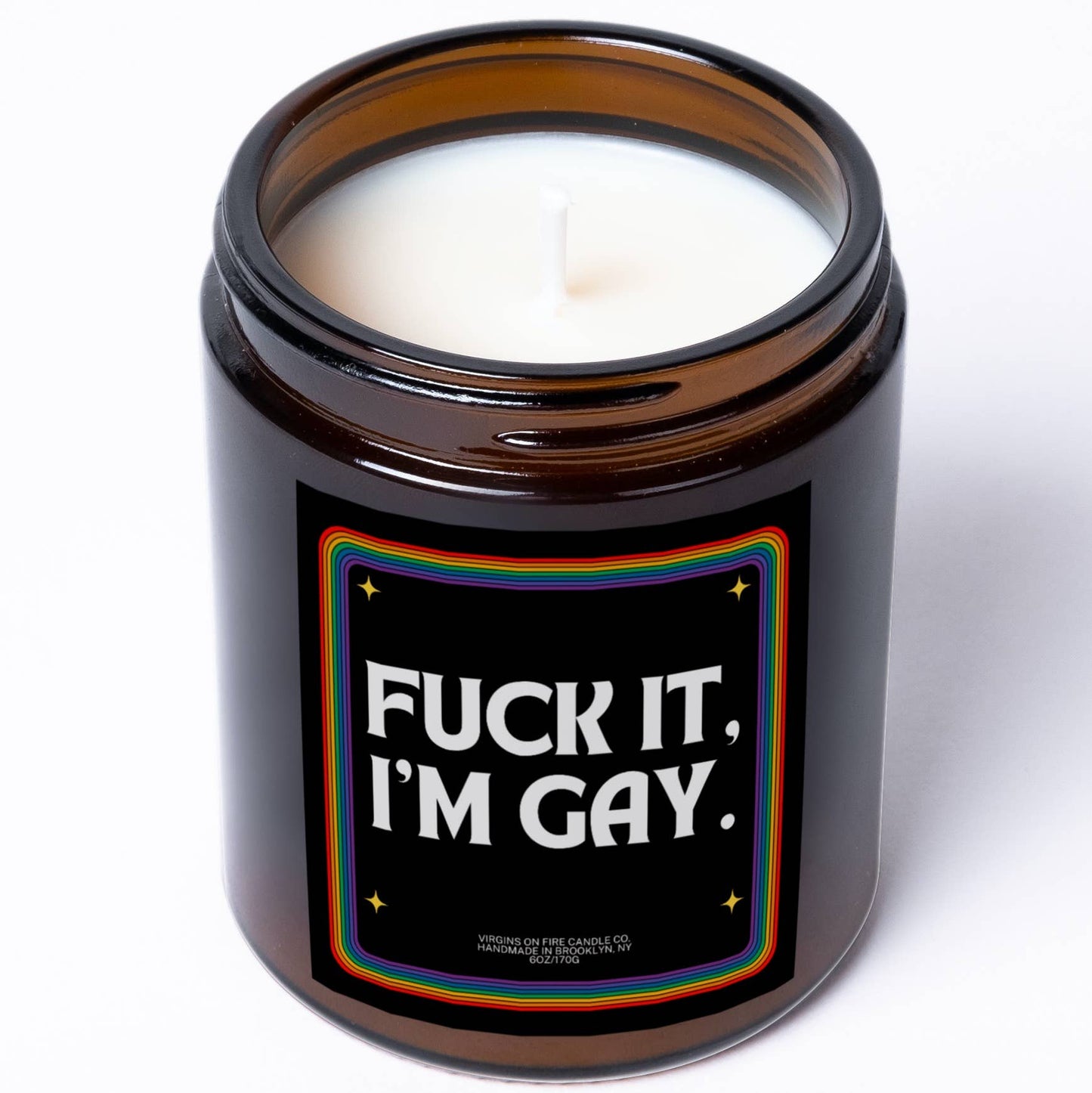 Virgins On Fire Candle Co. - FUCK IT, I'M GAY (Tonka) 🏳️‍🌈 - LGBTQ+ / Gay Pride Candle