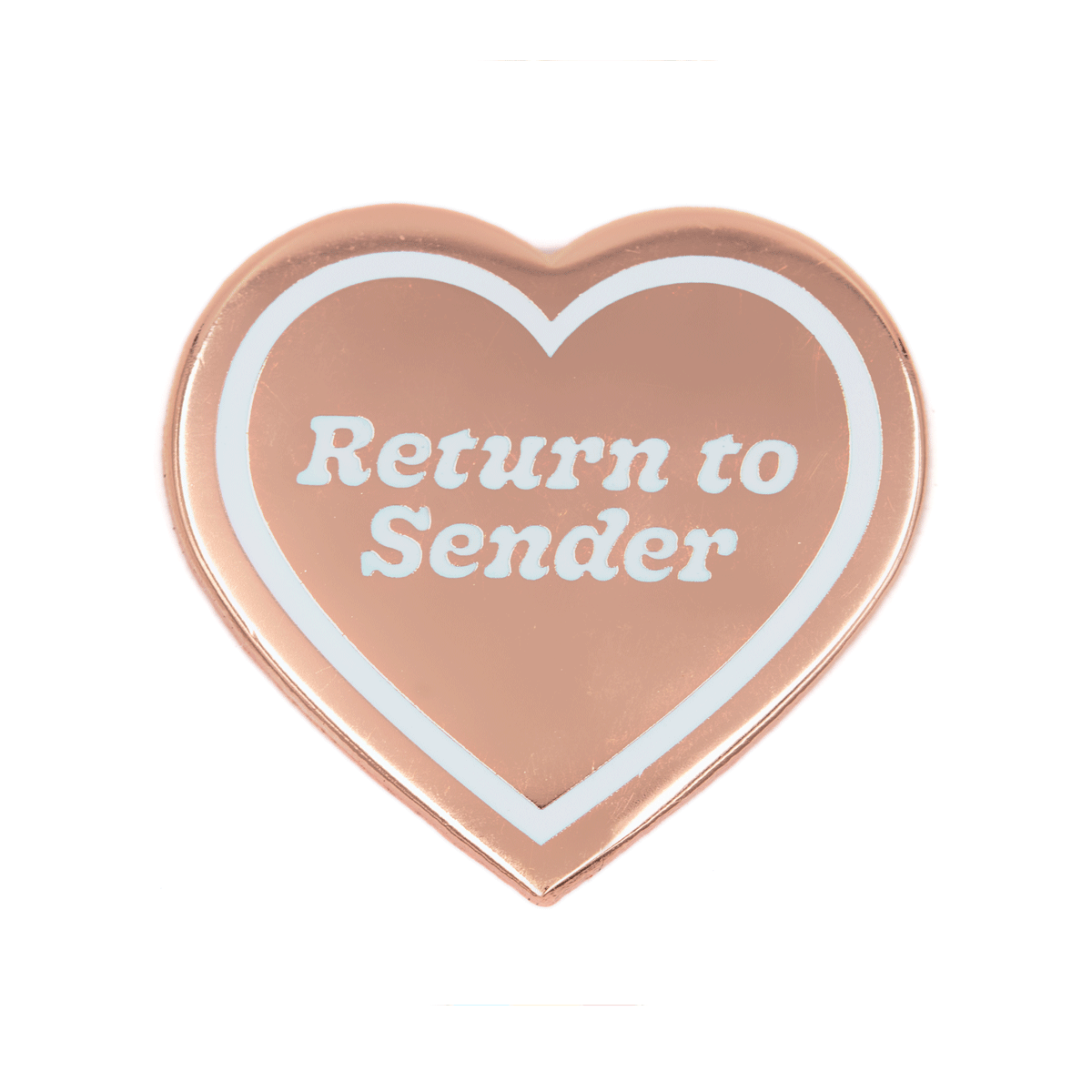These Are Things - Return To Sender Heart Rose Gold Enamel Pin